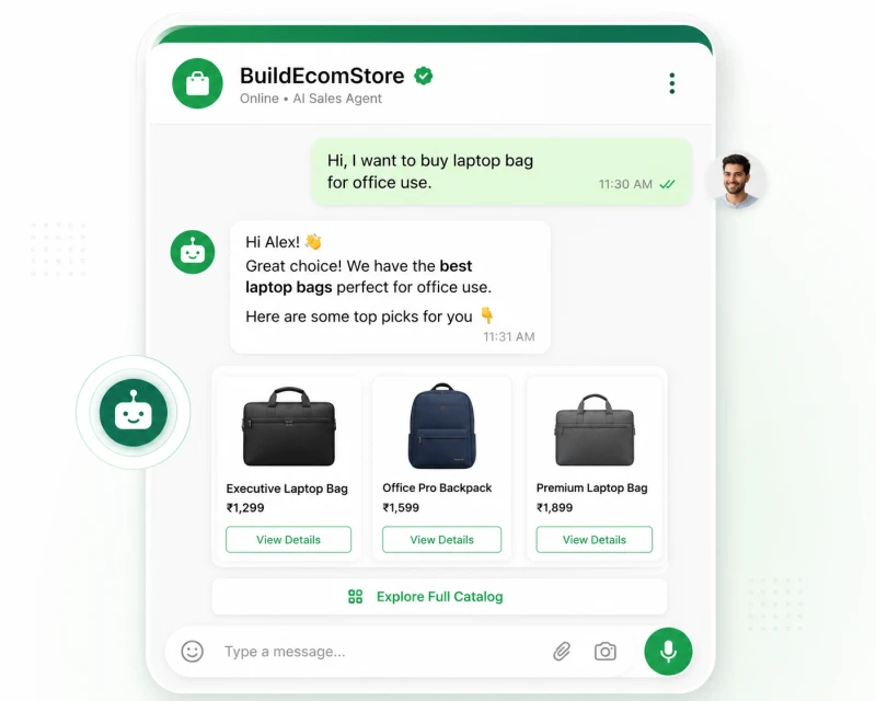 Chatbot and flow builder